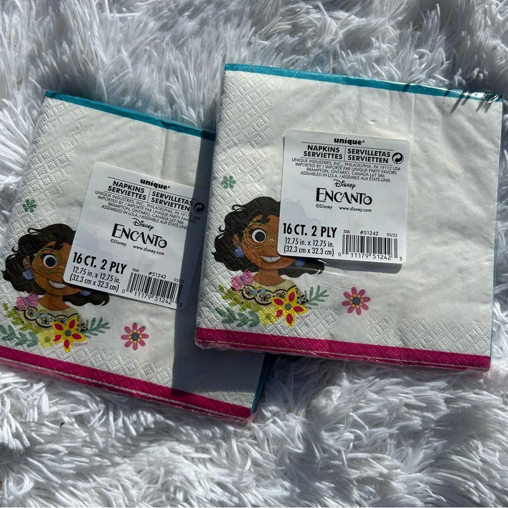🩶5/$30 Disney’s Encanto Mirabel Luncheon Party Napkins Set of Two 16 Packs NEW